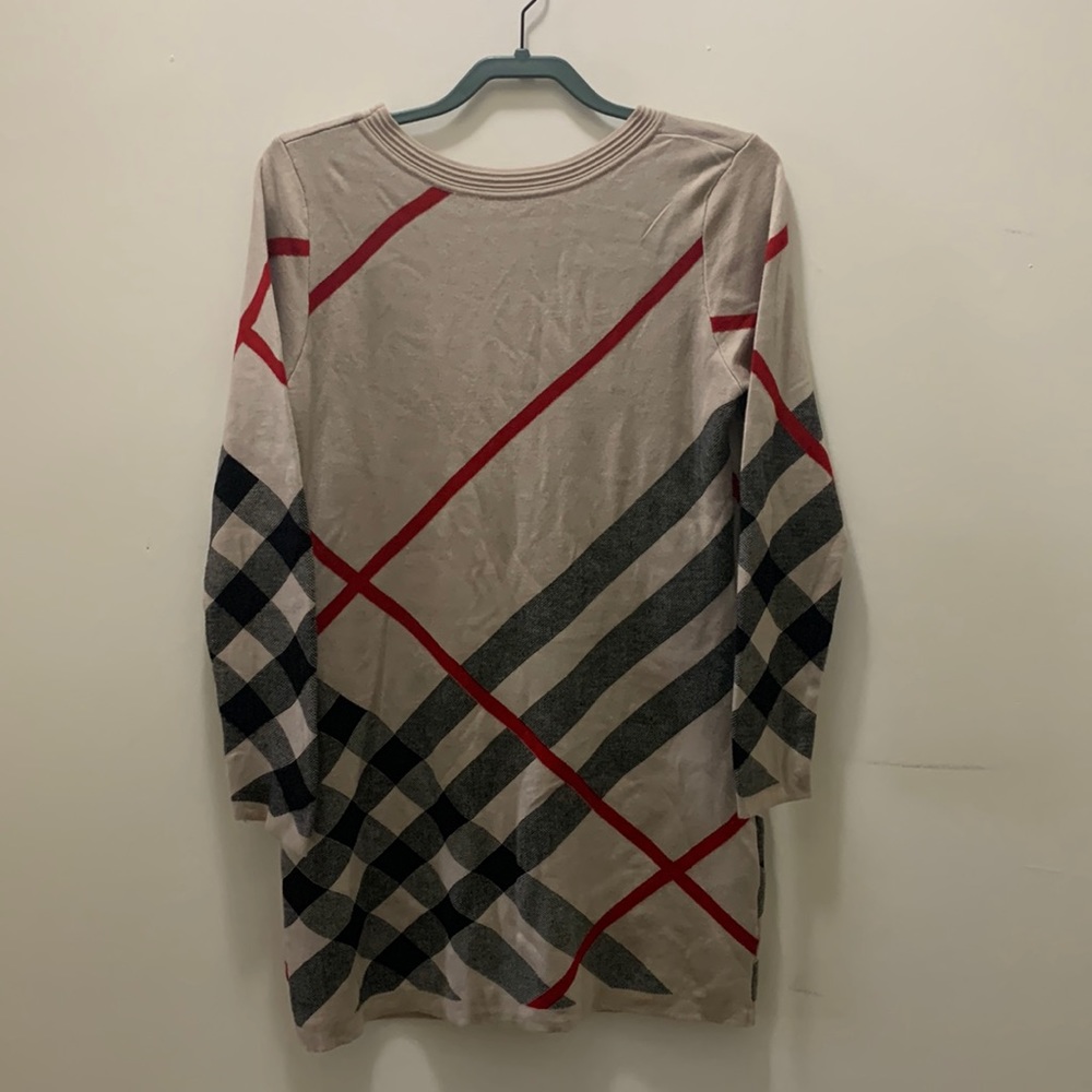 Burberry like print Sweater dress/ shirt